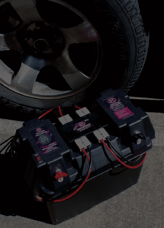 KT PORTABLE BATTERY BOX WITH VOLTMETER & POWER ACCESSORIES & 50A QUAD-CONNECT – KT71204