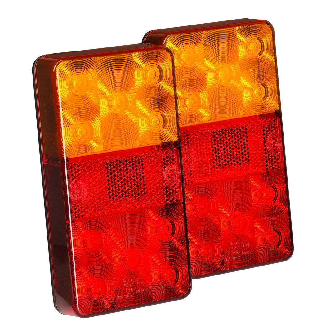KT 150x80mm LED Trailer Lights – 12V, ADR Approved, Stop/Tail/Indicator (Pair)