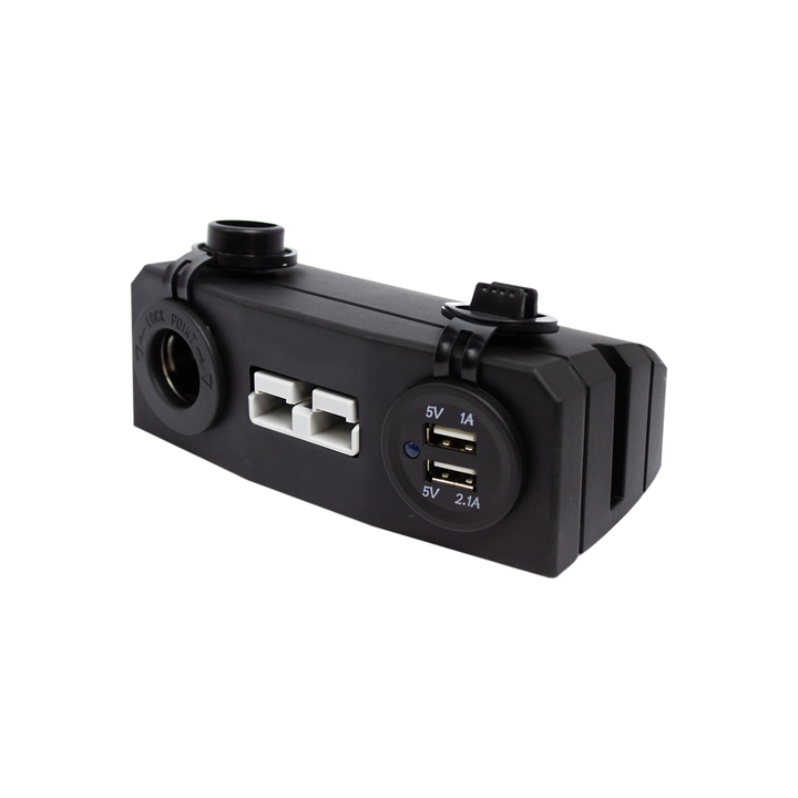 50A 12V Heavy Duty Connector with USB and 12V Accessory Input, Surface Mount