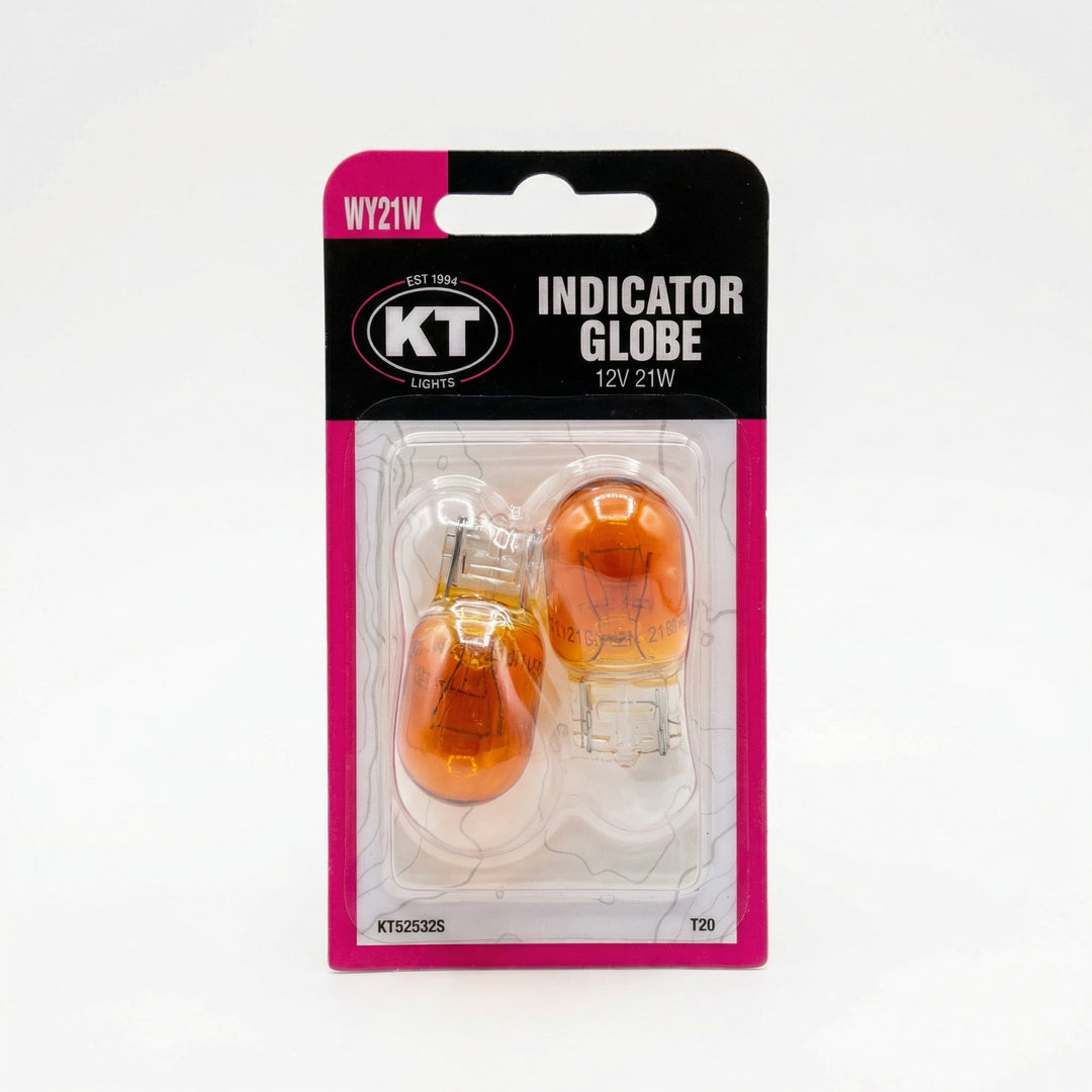 12V 21W Amber T-20 WY21W Wedge Globe