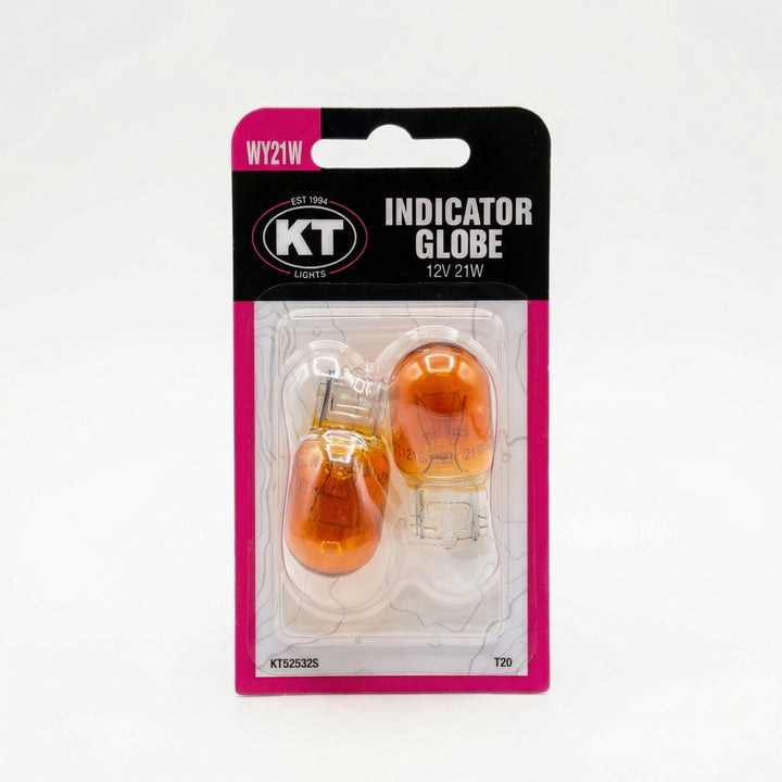 12V 21W Amber T-20 WY21W Wedge Globe