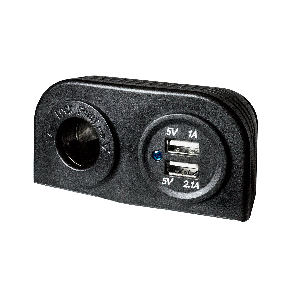 Accessory Socket, 12V, Dual, Flush Mount – KT Cables