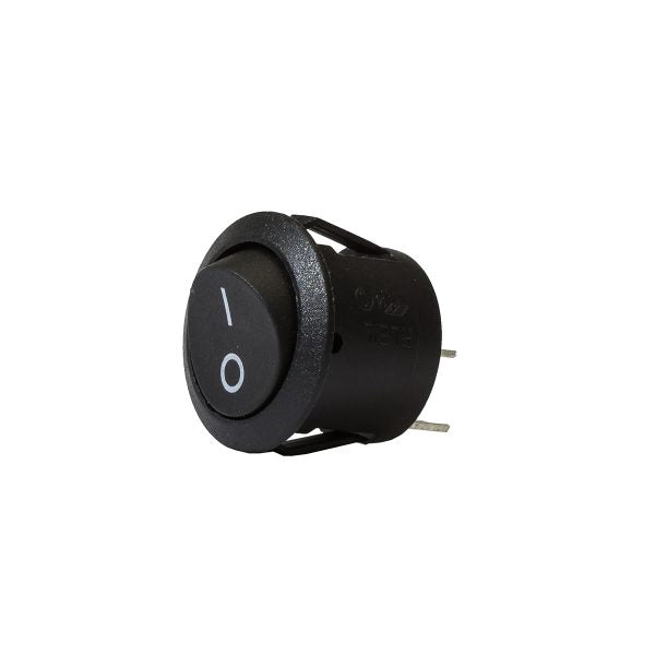 Round Rocker Switch, On/Off, 20mm Diameter, 20Amps at 12V, Retail Blis ...