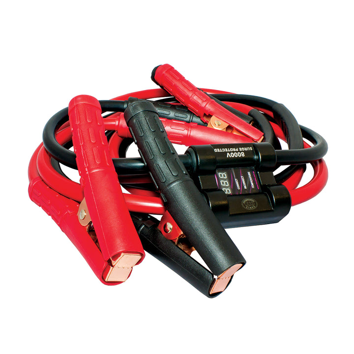 8000V Intelligent Jumper Leads - 12/24V Voltage Display, 450Amp, 3M Length
