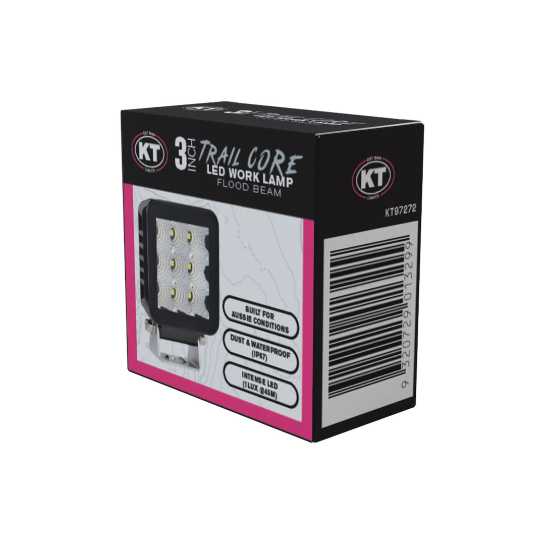 3 Inch Trail Core LED Work Lamp Flood Beam