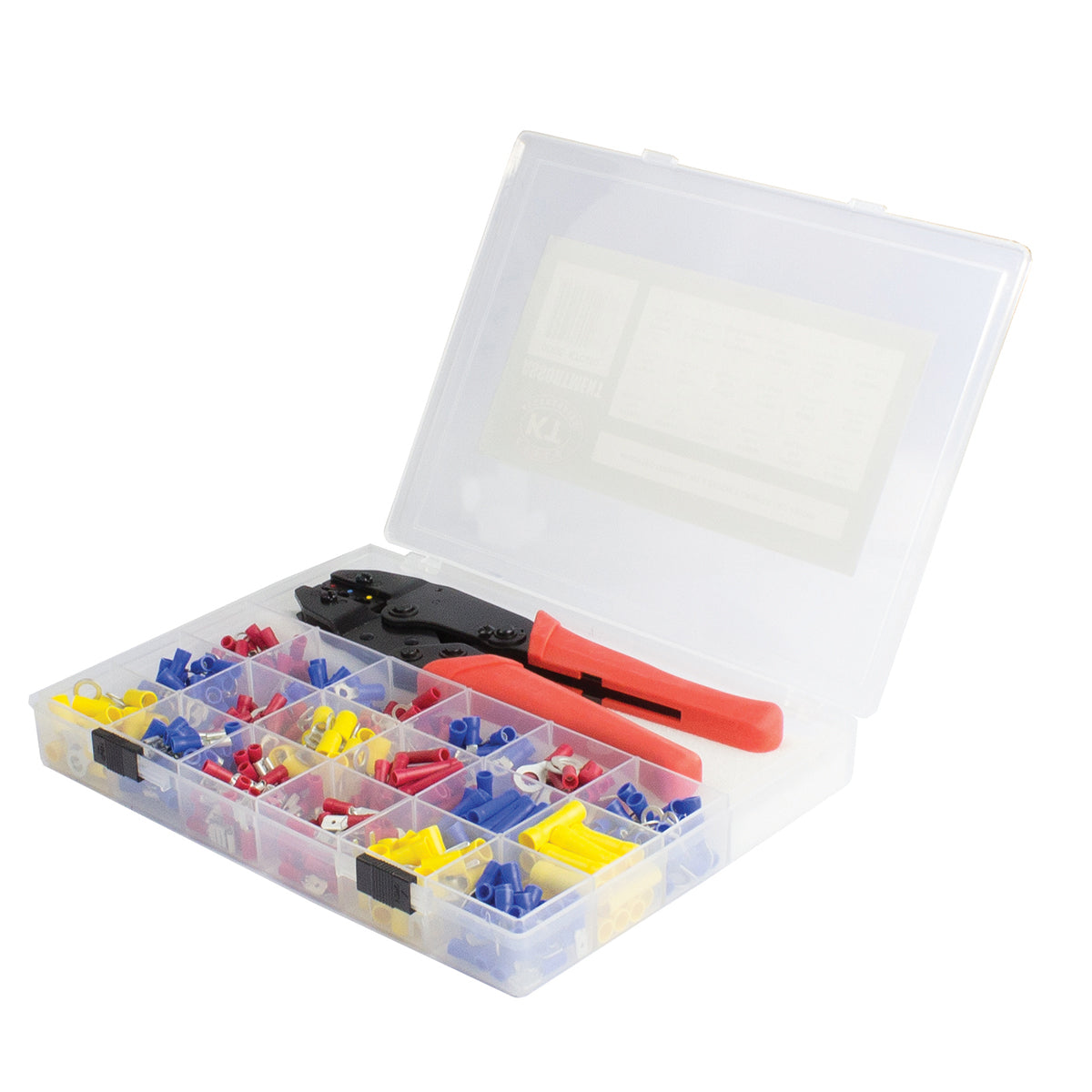 Terminal Loop Kit Insulated Terminal Kit Assortments with Ratchet Crimper, 451 Pieces ...