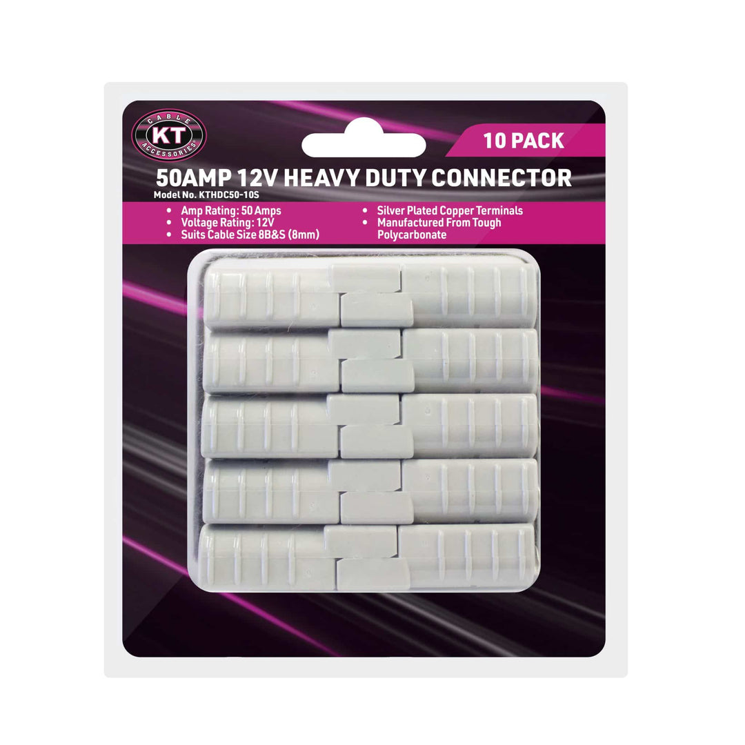 Heavy Duty Connector 50 Amp 10 Pack – Grey