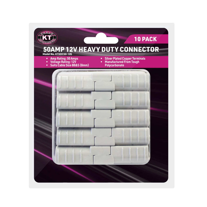 Heavy Duty Connector 50 Amp 10 Pack – Grey
