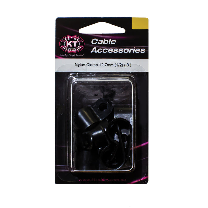 Nylon Clamp 14.2mm (9/16) Pkt 8